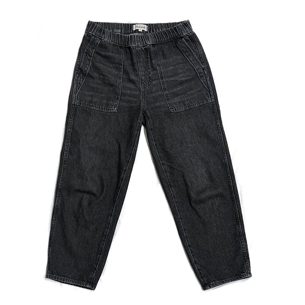 Madewell Petite Relaxed Pull-on Jean, XSP in Chelford wash - Picture 2 of 11